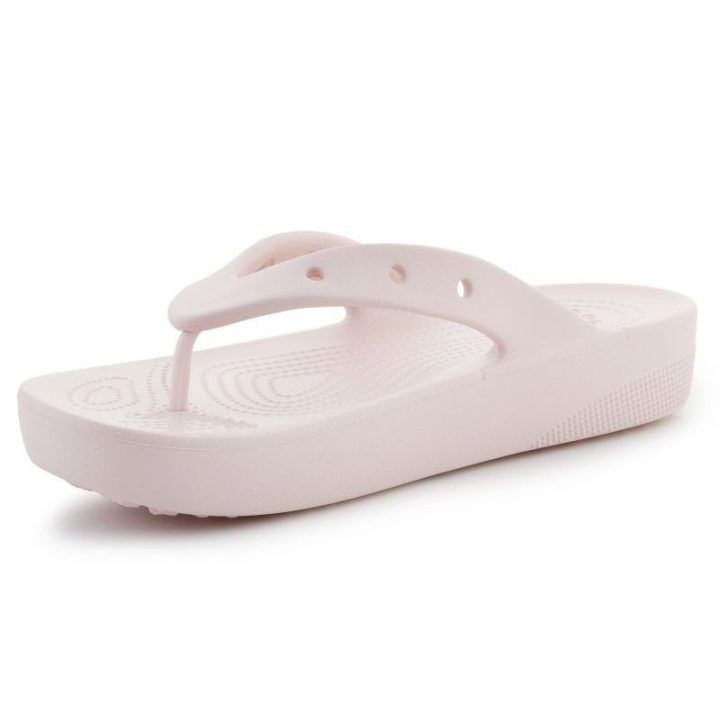 Moteriškos šlepetės su platforma Crocs Classic, rožinės