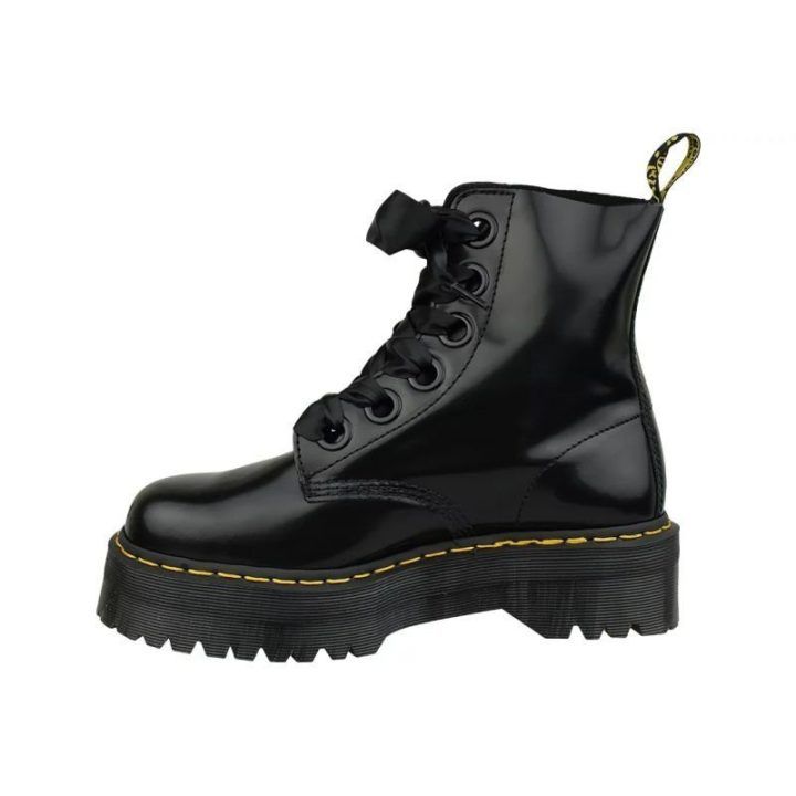 Moteriški aulinukai su platforma Dr. Martens Molly, juodi