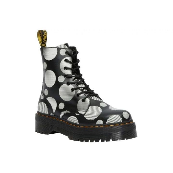Uniseks auliniai batai su storu guminiu padu Dr. Martens Jadon, juodi