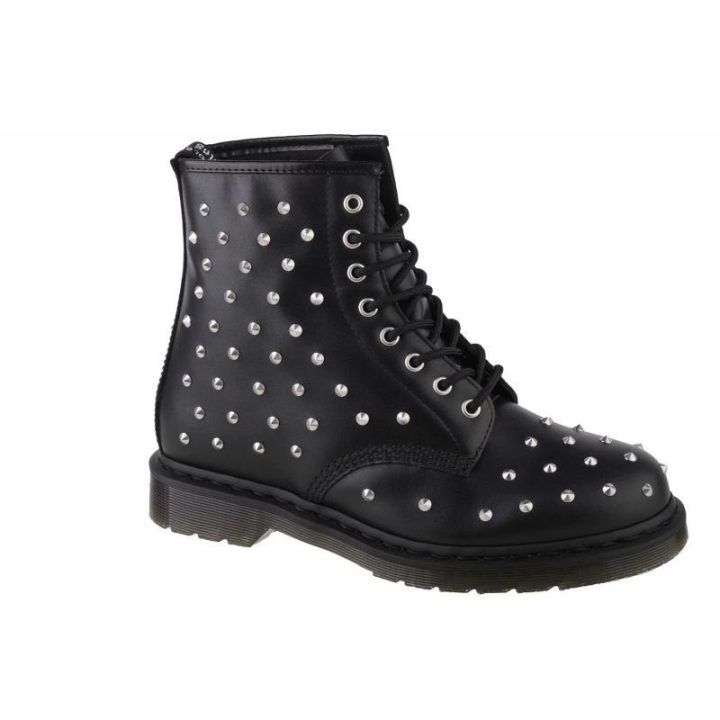 Uniseks auliniai batai su kniedėmis Dr. Martens 1460 Stud, juodi