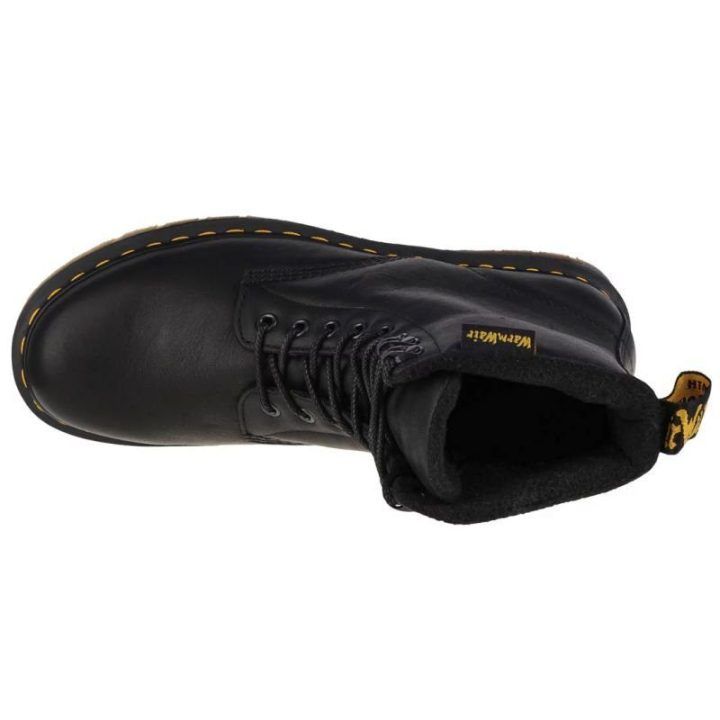 Uniseks aulinukai su geltona siūle Dr. Martens 1460 Pascal, juodi