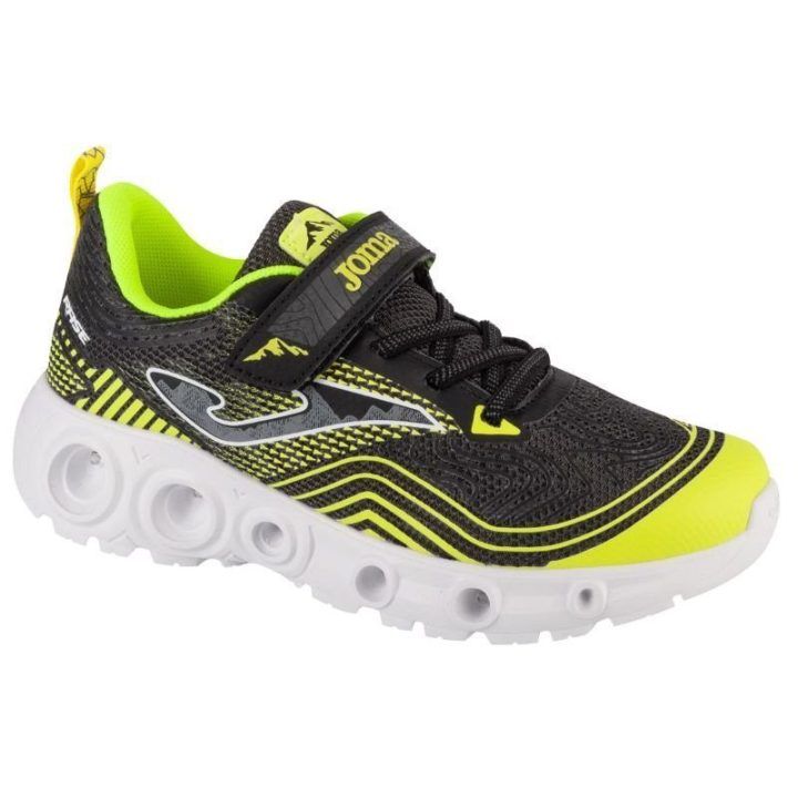 Batai berniukams su lipukais Joma Rase 2401, juodi, žali ir balti