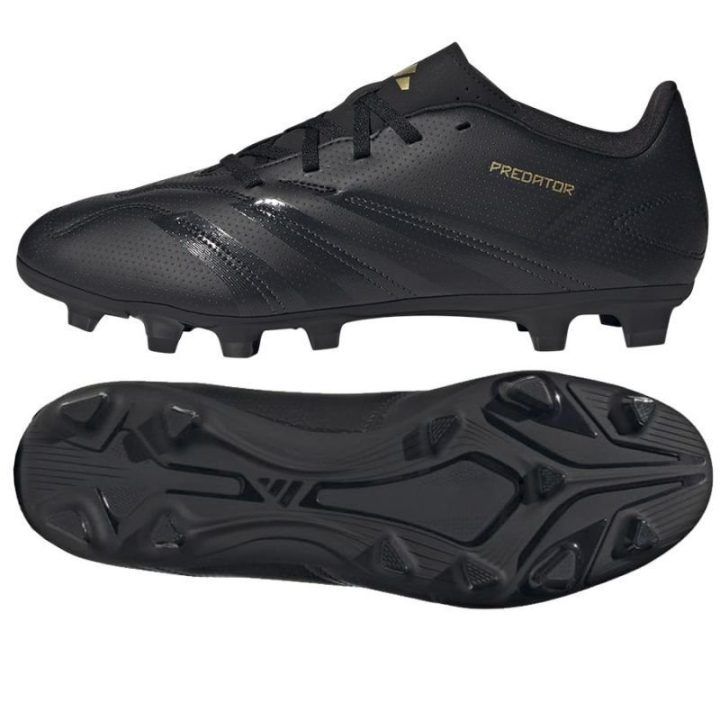 Vyriški futbolo bateliai natūraliai vejai adidas Predator Club, juodi