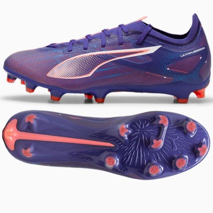 Vyriški futbolo bateliai Puma Ultra 5 Match FG/MG, violetiniai