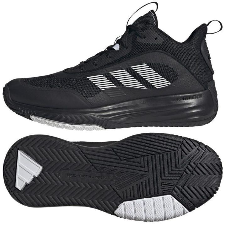 Vyriški sportbačiai aukštu auliuku adidas OwnTheGame 3.0, juodi