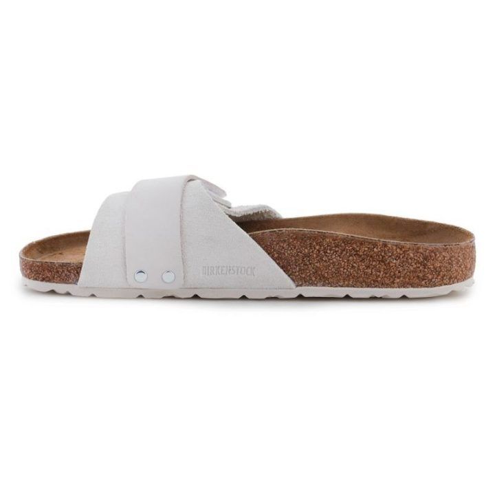 Elegantiškos šlepetės Birkenstock Oita, balkšvos