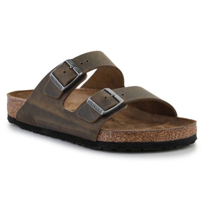 Moteriškos šlepetės Birkenstock Arizona, chaki