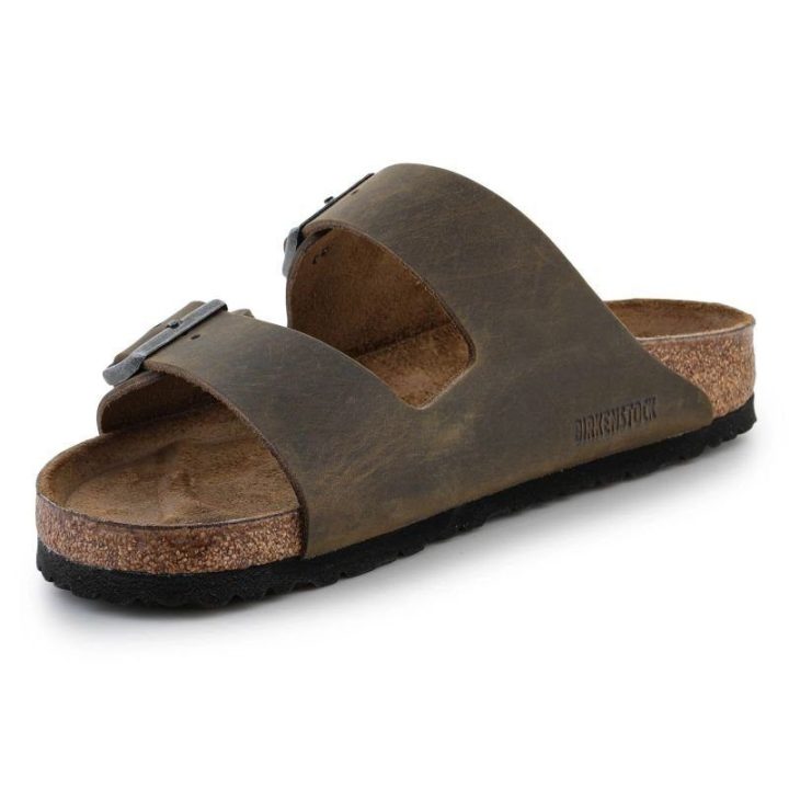 Moteriškos šlepetės Birkenstock Arizona, chaki