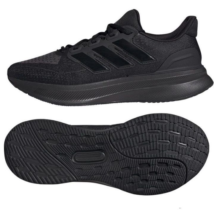 Vyriški žemo profilio bėgimo bateliai adidas UltraRun 5, juodi
