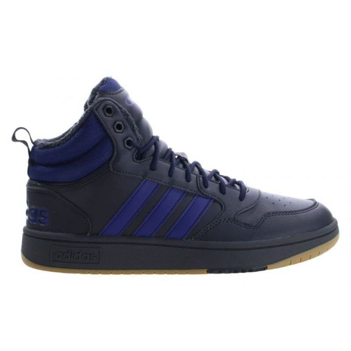 Vyriški aukšti sportbačiai adidas Hoops 3.0 Mid Wtr, tamsiai mėlyni