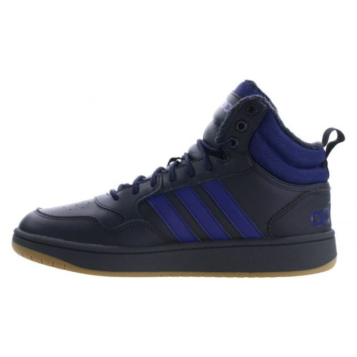 Vyriški aukšti sportbačiai adidas Hoops 3.0 Mid Wtr, tamsiai mėlyni