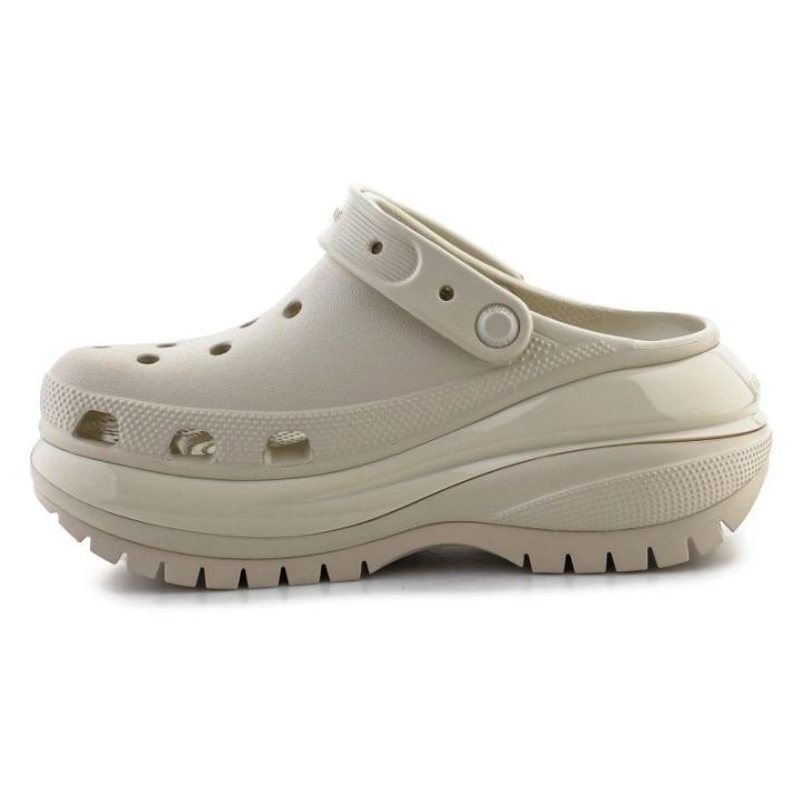 Uniseks klumpės su platforma Crocs Mega Crush, smėlio