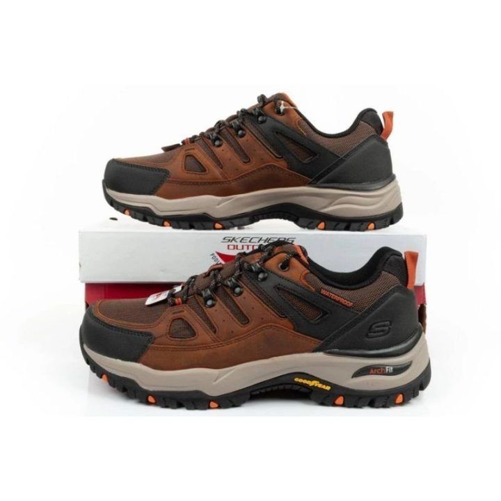 Vyriški vandeniui atsparūs batai Skechers Arch Fit, rudi