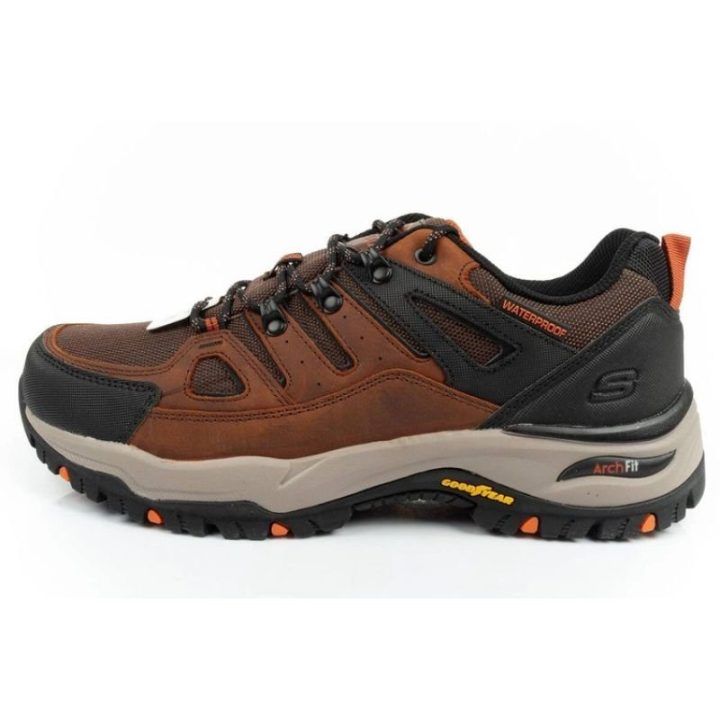 Vyriški vandeniui atsparūs batai Skechers Arch Fit, rudi