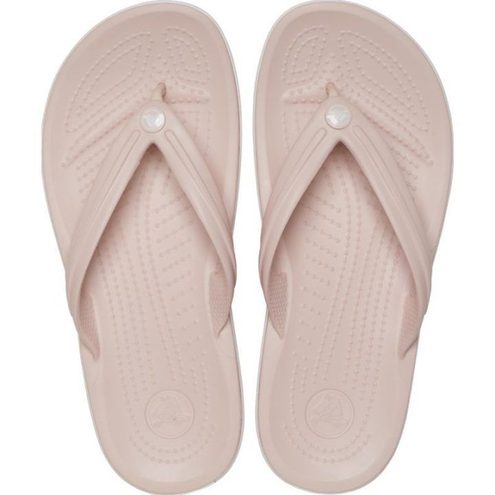 Moteriškos šlepetės per pirštą Crocs Crocband Flip, pastelinės rožinės
