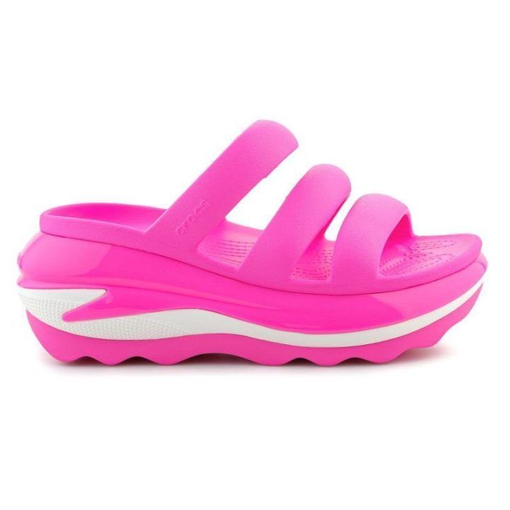 Moteriškos šlepetės Crocs Mega Crush Triple Strap, rožinės