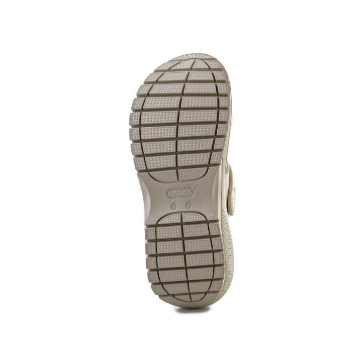 Moteriškos platforminės šlepetės Crocs Mega Crush, kaulo spalvos