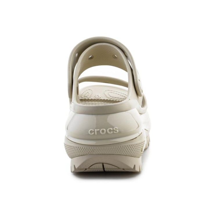 Moteriškos platforminės šlepetės Crocs Mega Crush, kaulo spalvos