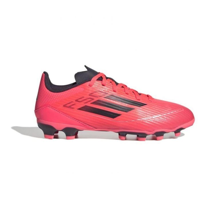 Vaikiški futbolo bateliai adidas F50 League, raudoni ir oranžiniai