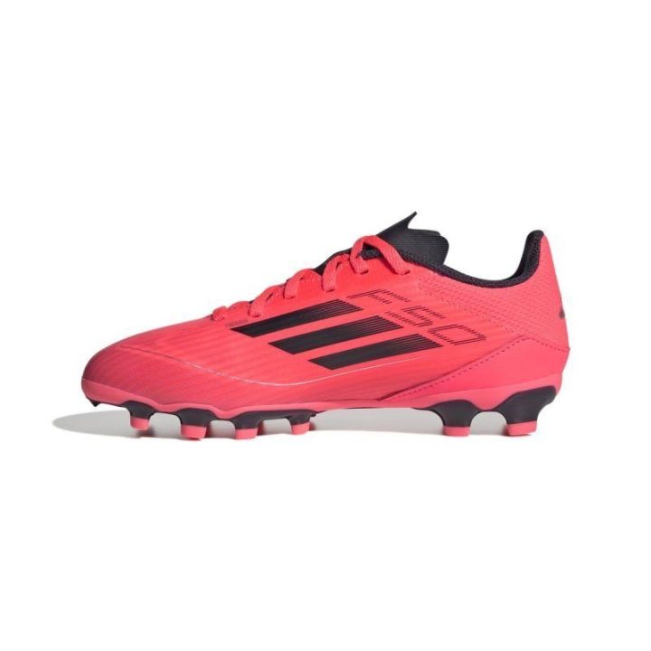 Vaikiški futbolo bateliai adidas F50 League, raudoni ir oranžiniai