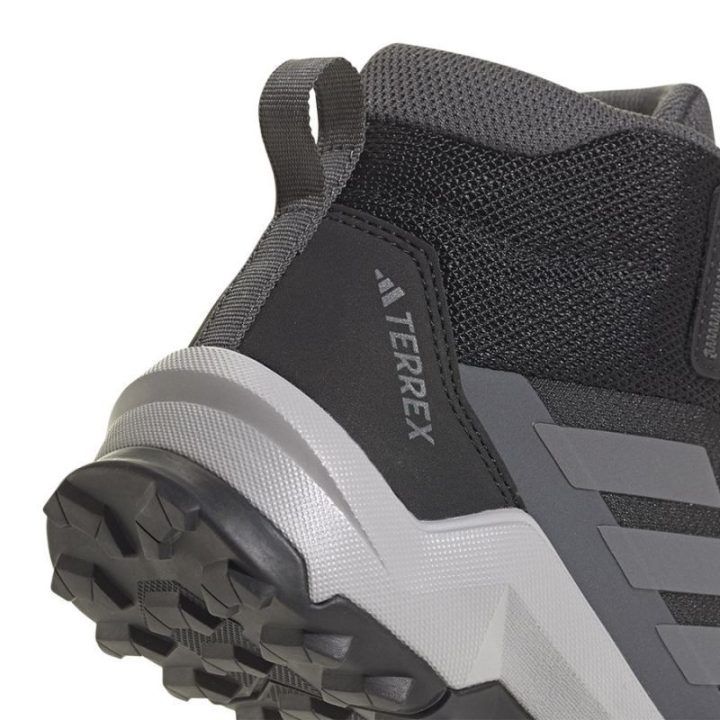 Vaikiški batai aukštu auliuku adidas Terrex AX4-R Mid, juodi ir pilki