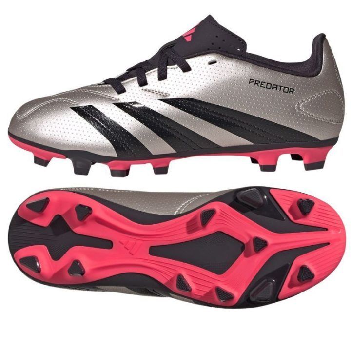 Vaikiški žemo profilio futbolo bateliai adidas Predator Club, pilki