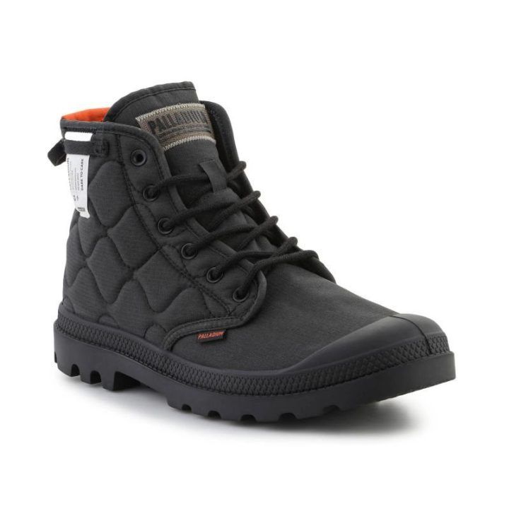 Dygsniuoti auliniai batai Palladium Pampa Re-Quilted, juodi