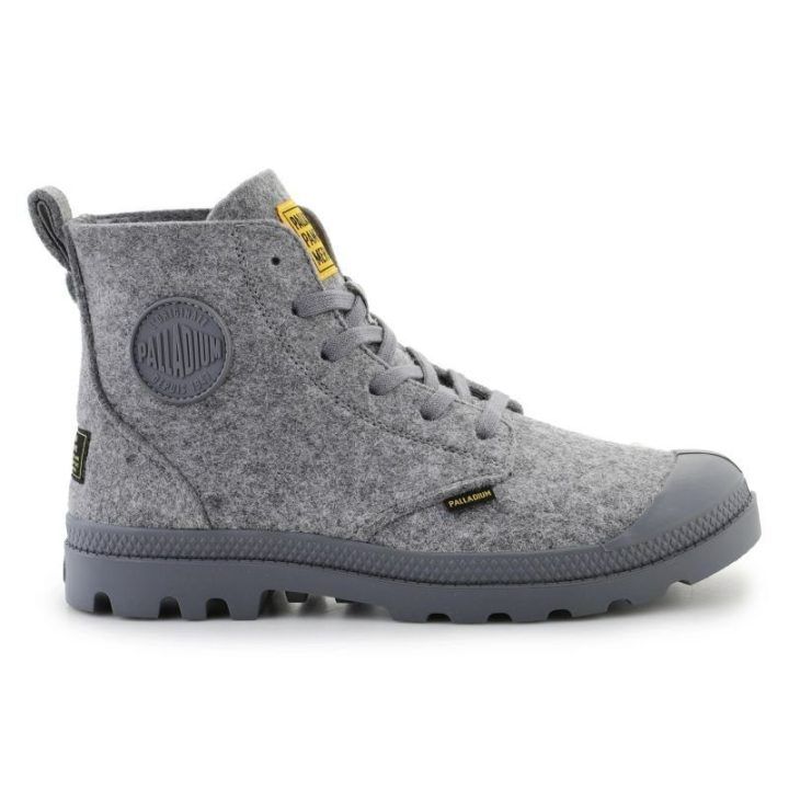 Vyriški merino vilnos auliniai batai Palladium Pampa Hi Merino, pilki
