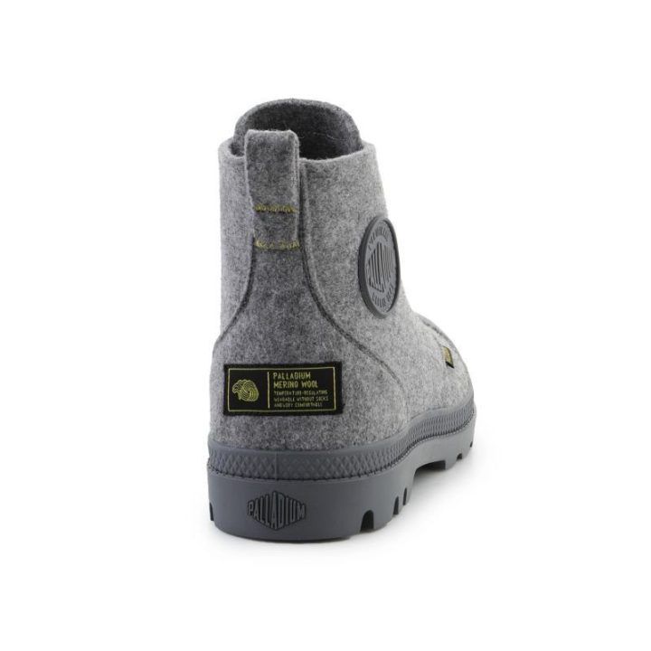 Vyriški merino vilnos auliniai batai Palladium Pampa Hi Merino, pilki