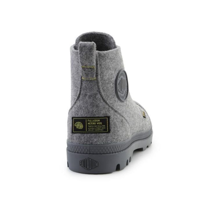 Vyriški merino vilnos auliniai batai Palladium Pampa Hi Merino, pilki