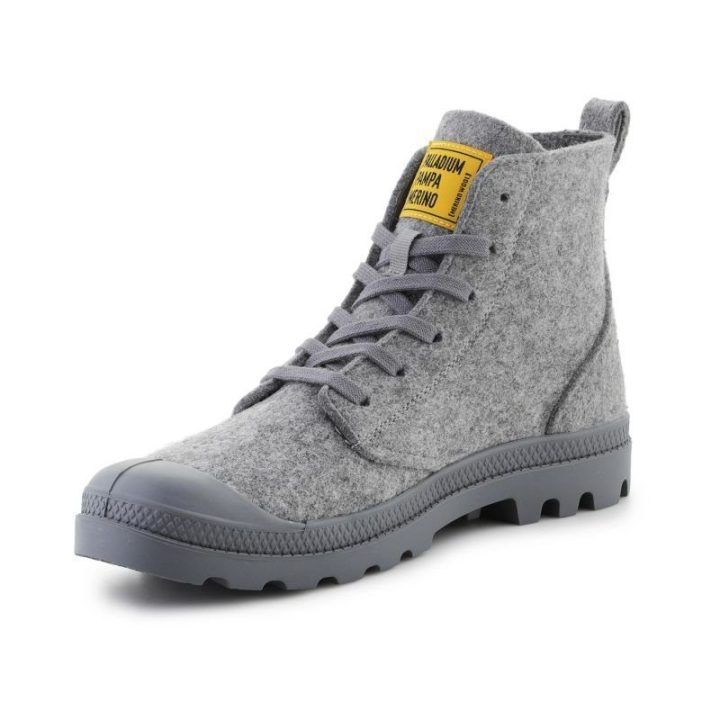 Vyriški merino vilnos auliniai batai Palladium Pampa Hi Merino, pilki