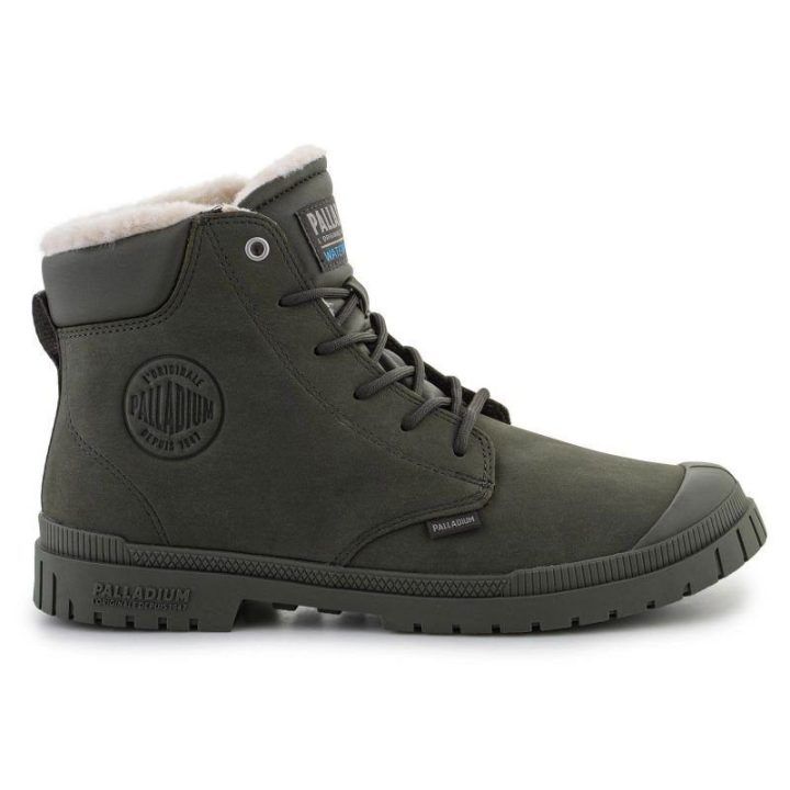Odiniai aukšti batai Palladium SP20 Cuff, žali