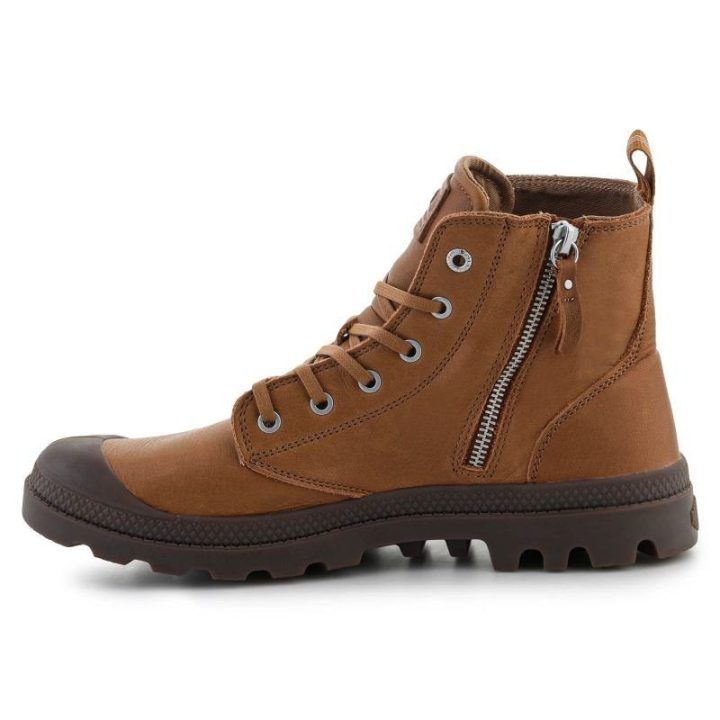 Uniseks odiniai auliniai batai Palladium Pampa Zip Lth Ess, rudi