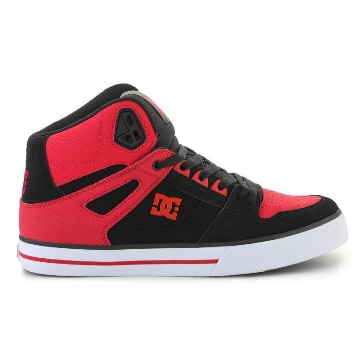 Vyriški sportbačiai aukštu auliuku DC Pure High Top, juodi ir raudoni