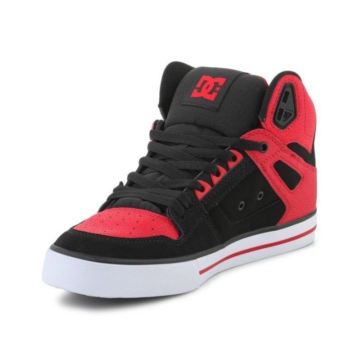Vyriški sportbačiai aukštu auliuku DC Pure High Top, juodi ir raudoni