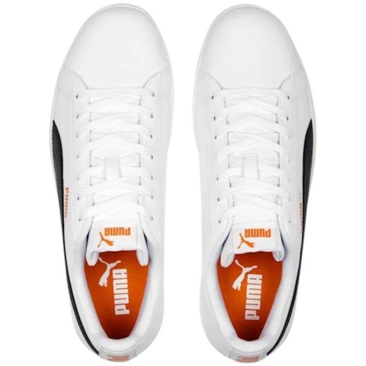 Sportbačiai su raišteliais Puma Up, balti, juodi ir oranžiniai