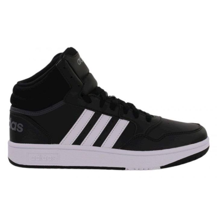 Vaikiški sportbačiai aukštu auliuku adidas Hoops Mid 3.0, juodi