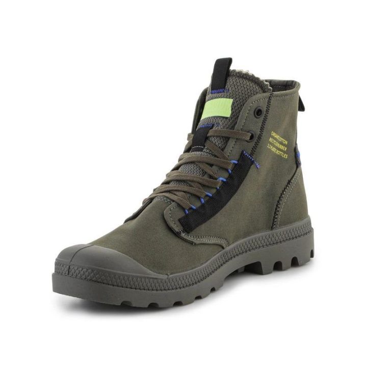 Uniseks sportbačiai aukštu auliuku Palladium Pampa HI Re-Craft, žali