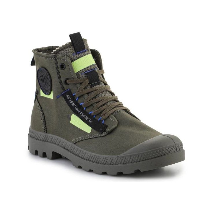 Uniseks sportbačiai aukštu auliuku Palladium Pampa HI Re-Craft, žali