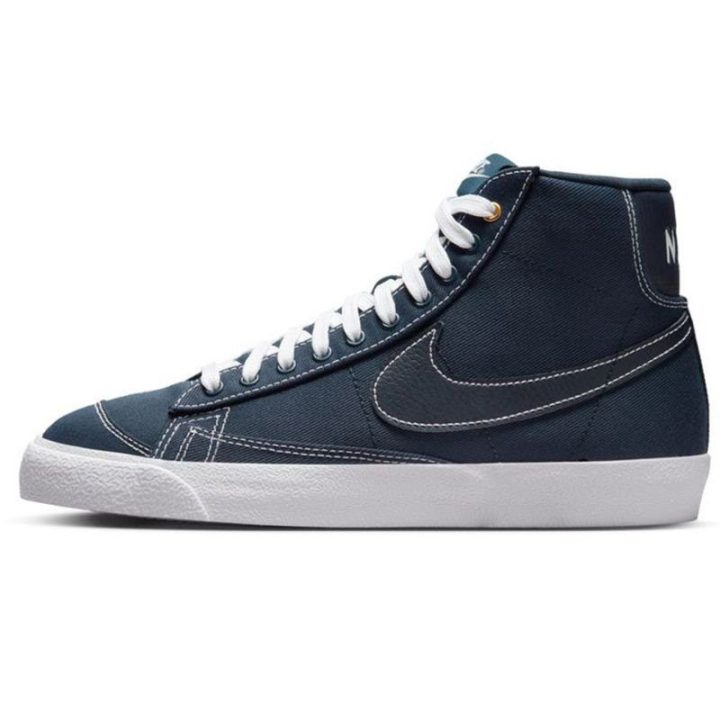 Vyriški aukšti sportbačiai Nike Blazer Mid '77 Canvas, tamsiai mėlyni