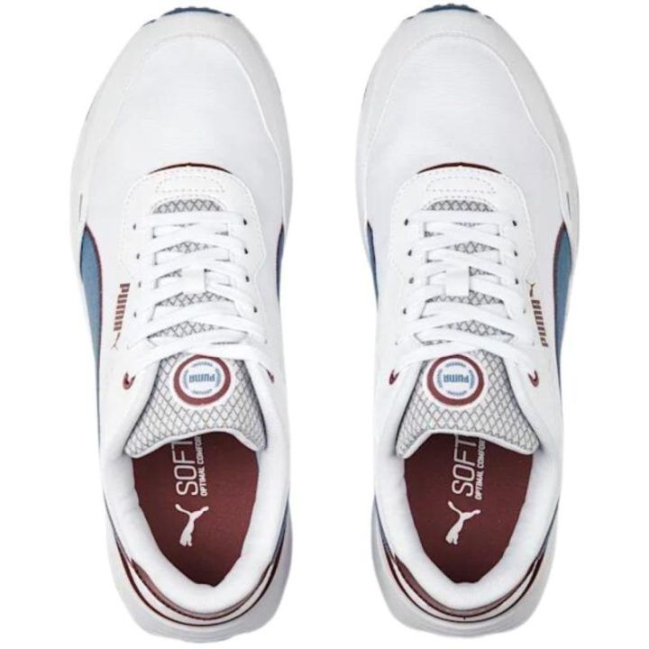 Moteriški sportbačiai Puma Runtamed Plus, balti ir mėlyni