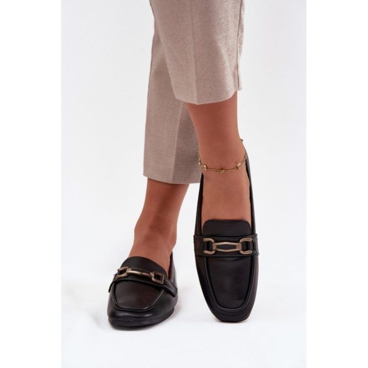 Moteriški loaferiai su žemu kulnu Step in Style, juodi