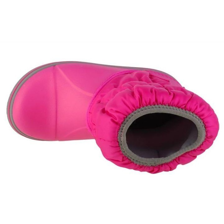 Aukšti sniego batai mergaitėms Crocs Winter Puff, rožiniai