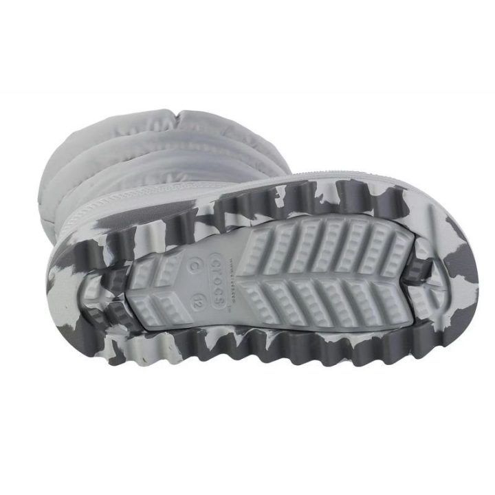 Vaikiški sniego batai Crocs Classic Neo Puff, pilki