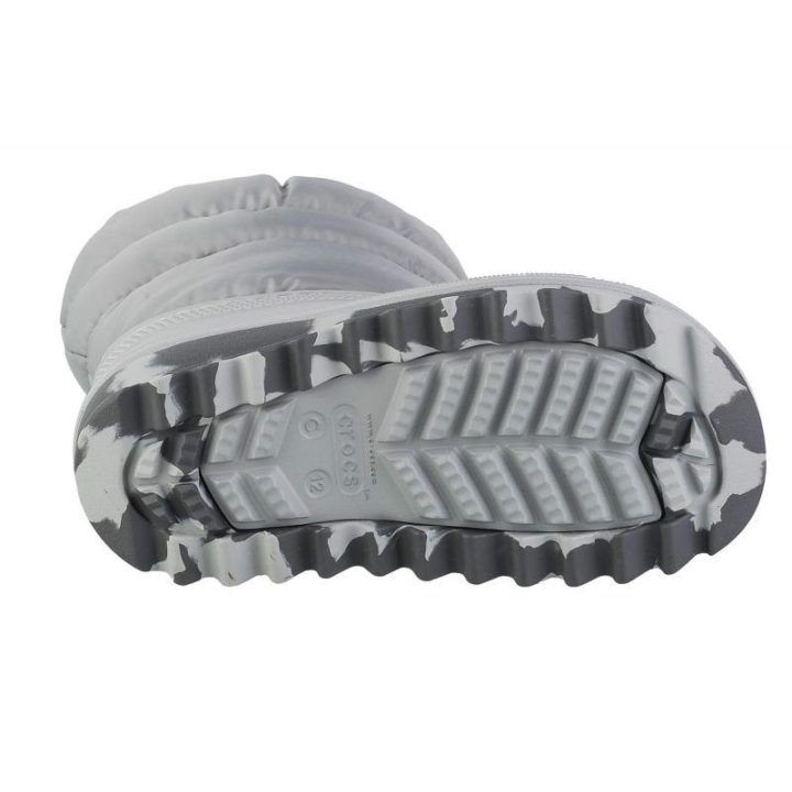 Vaikiški sniego batai Crocs Classic Neo Puff, pilki
