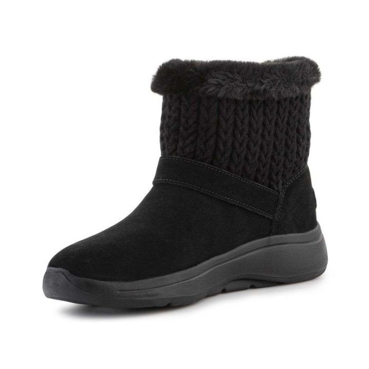 Moteriški zomšiniai auliniai batai Skechers Go Walk Arch Fit, juodi