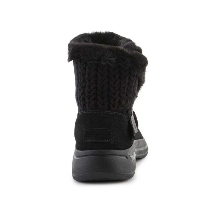 Moteriški zomšiniai auliniai batai Skechers Go Walk Arch Fit, juodi
