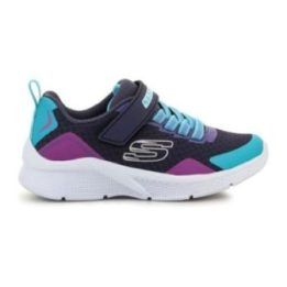 Vaikiški sportbačiai su lipuku Skechers, tamsiai mėlyni