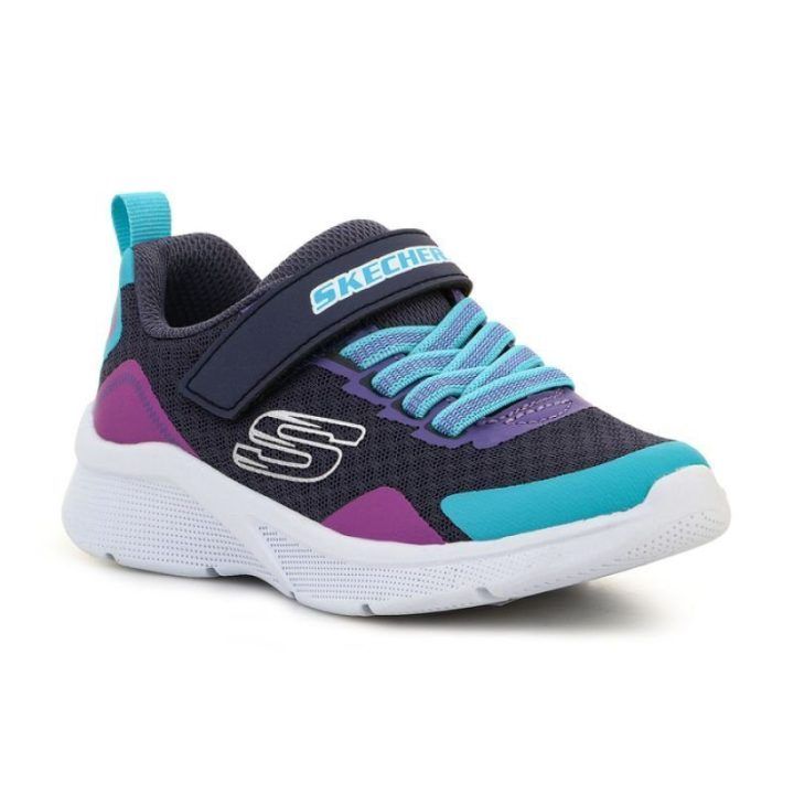 Vaikiški sportbačiai su lipuku Skechers, tamsiai mėlyni