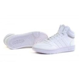 Vaikiški sportbačiai aukštu auliuku adidas Hoops Mid 3.0 GW0401, balti